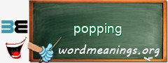 WordMeaning blackboard for popping